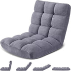 Folding Floor Gaming Chair 14-Poistion Cushioned Adjustable Floor Lazy Sofa by Avocahom