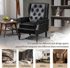 Mid-Century Wingback Chair, PU Leather Accent Chair Armchair - Image 7