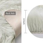 MIULEE Fluffy Area Rug 3x5 ft Faux Fur Sheepskin Rug - Image 2