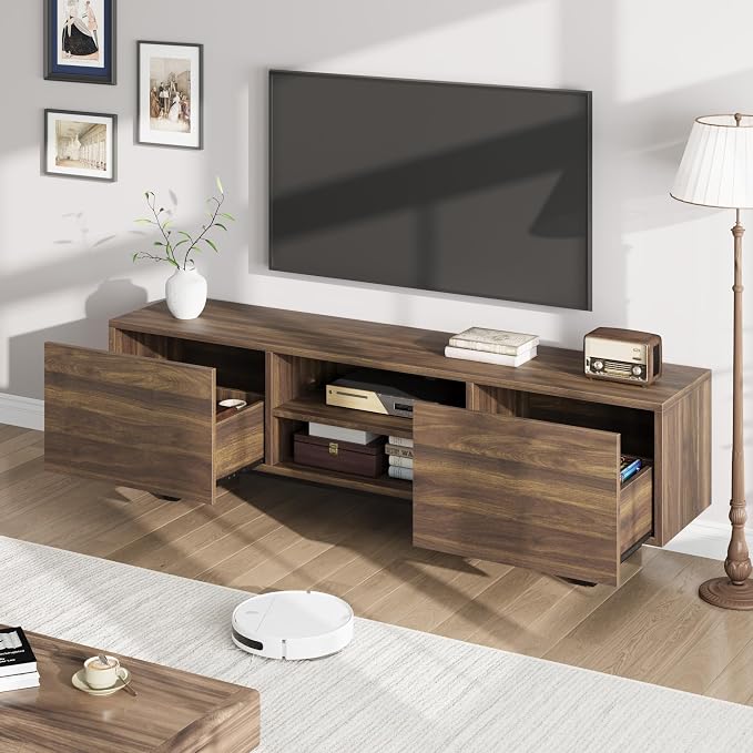 GarveeHome Industrial TV Stand for 80 in, Modern Entertainment Center - Image 3