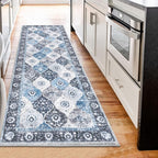 HEBE Hallway Runner Rug 2'x6', Washable Non Slip Kitchen Rug Runner | Soft Boho - Image 6