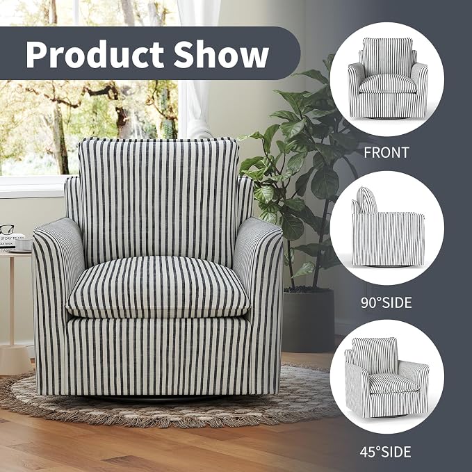 INZOY Swivel Accent Square Chair - Image 6