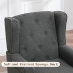 Accent Chair for Living Room, Mid Century Modern Upholstered Armchair, Wingback - Image 6