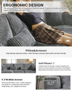 110" Cloud Sectional Couch, Modular Sectional Sofa - Image 5