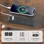 MaxSmeo Side Table with Charging Station, 3-Tier Small End Table with USB Ports - Image 5