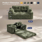 Homkdom Convertible Loveseat Sleeper, Space-Saving Folding Sofa Bed - Image 3