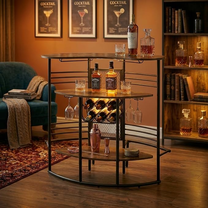 AC Pacific 43-Inch Industrial Home Bar Unit - Image 4