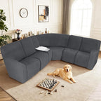 ALIECOM 100% Waterproof Recliner Sectional Couch Covers L Shape Stretch Corner - Image 2