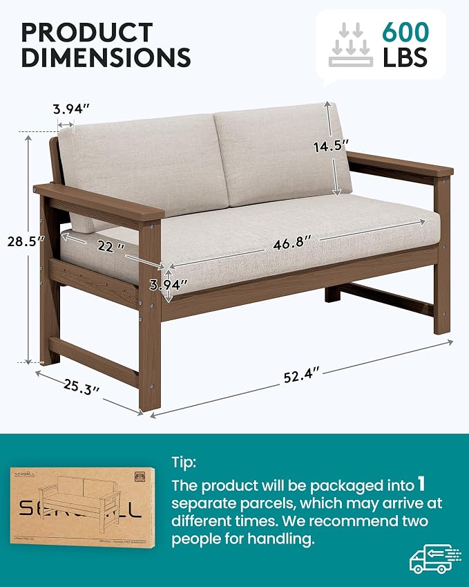 SERWALL HDPE Outdoor Loveseat - Image 5