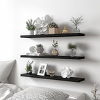 YYWUOJJ Wood Floating Shelves for Wall Decor, Rustic Wall Shelves for Bedroom - Image 5