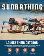 KingCamp Lounge Chair with face Hole, 400LBS Tanning Chairs - Image 3