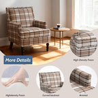 Mid Century Modern Accent Chair, Upholstered Comfortable Living Room - Image 5