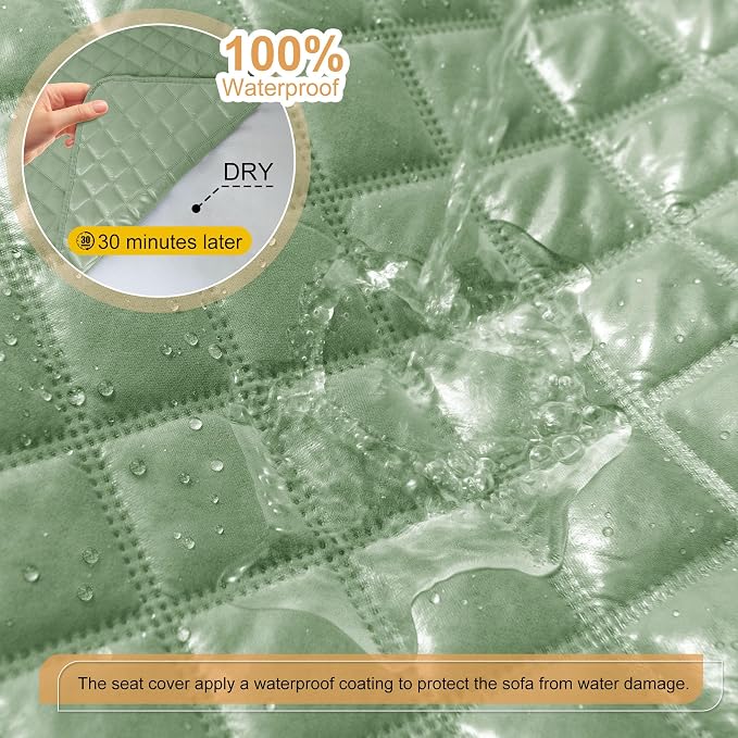 HDCAXKJ 100% Waterproof Reclining Sectional Couch Covers L Shape Recliner Sofa - Image 3
