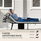 Outsunny Chaise Lounge Chair Outdoor Set of 2, 5-Position Adjustable Outdoor - Image 4