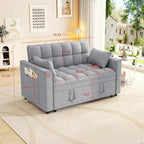 3-in-1 Convertible Sleeper Sofa Bed, 55 inch Small Couch - Image 2
