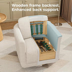 Swivel Accent Chair, 360° Chenille Barrel Swivel Chair - Image 8