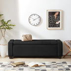 Huatean Home 48" Ottoman with Storage, Upholstered Entryway Bench with Seating - Image 5