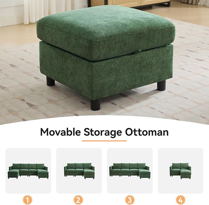 WUTUTUEE 58”Modular Sectional Loveseat Sofa - Image 7