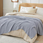 EMME Muslin Blankets for Adults Throw Blanket for Couch Breathable Gauze Soft - Image 6