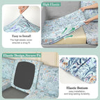 8Pcs Patio Cushion Covers Stretch Outdoor Furniture Protector Slipcovers | - Image 4