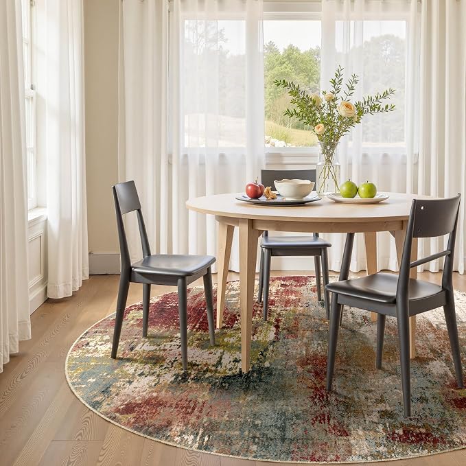 RELEANY Washable Round 8ft Area Rug - Image 2