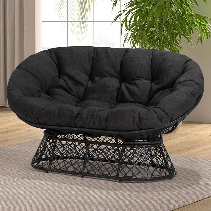 Bme Double Papasan Chair, 600lbs Capacity, Ergonomic Design, Soft Thick Fabric - Image 2