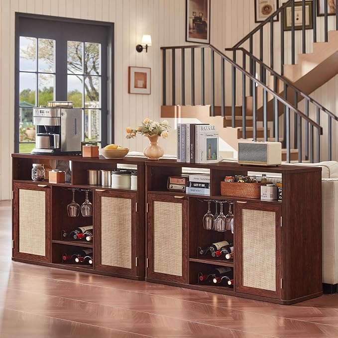 Lerliuo Rattan Wine Cabinet - Image 8