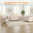Living Room Sofa Sets 3 Piece, Modern 3 Seater Sofa and Loveseat Couch and - Image 6