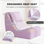 Giant Bean Bag Chair for Adults, Corduroy Chaise Lounge - Image 4