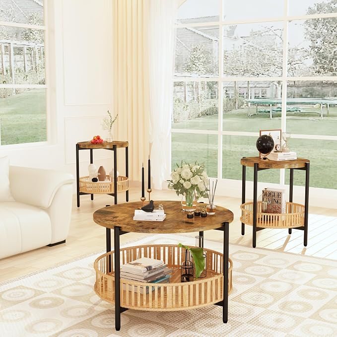 Lamerge 3 Pieces Coffee Table Set - Image 6