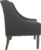 Homepop Home Decor | Upholstered Classic Swoop Arm Accent Chair | Accent Chairs - Image 5