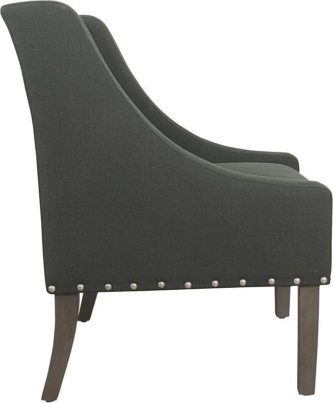 Homepop Home Decor | Upholstered Classic Swoop Arm Accent Chair | Accent Chairs - Image 5