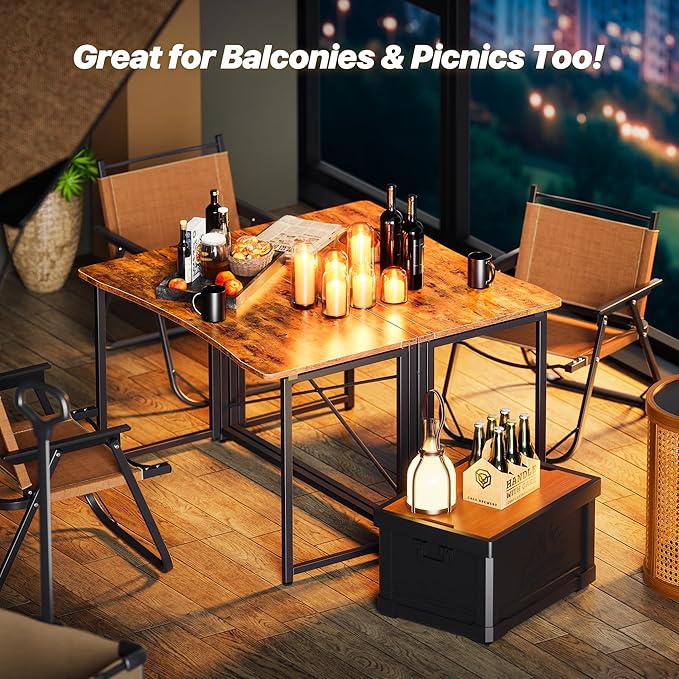 Huuger Folding Desk for Small Spaces, 39.3 Inch Foldable Computer Table - Image 6