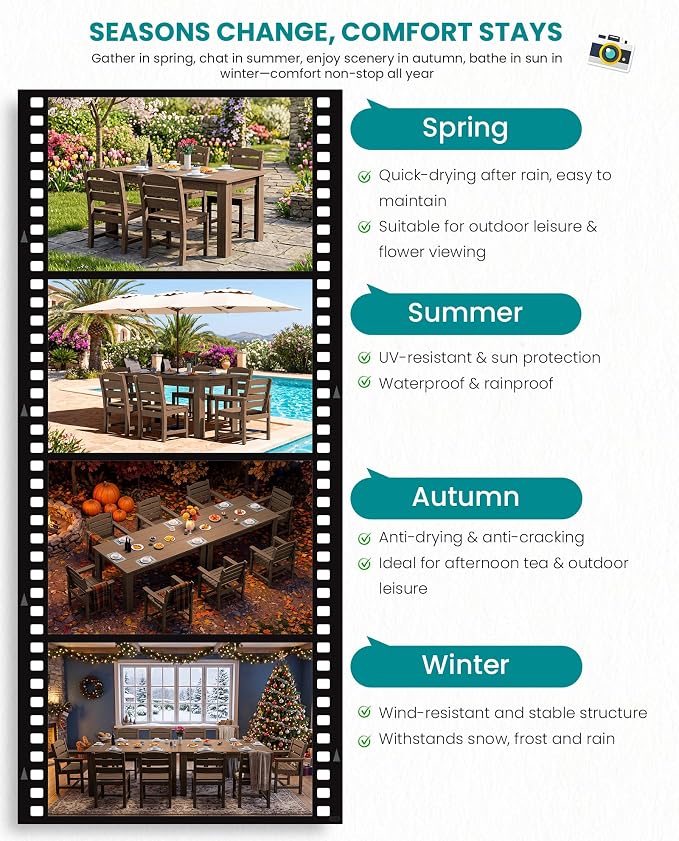 SERWALL HDPE Dining Set for 10 – 2 Tables, 8 Armless + 2 Armchairs. Includes 10 - Image 8