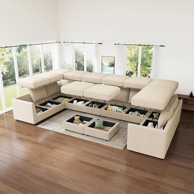 HONBAY Modular Sectional Sofa Sleeper Couch - Image 3