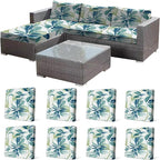 CALBODE 8 Pcs Stretch Outdoor Seat Cushion Covers, Washable Reusable, by CALBODE