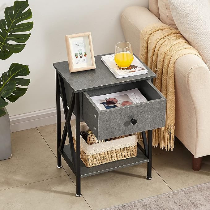 VECELO Nightstands Set of 2, Modern Bedside End Tables, Night Stands - Image 8