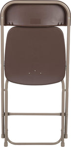 Flash Furniture Hercules Series Plastic Folding Chair Brown - Image 16