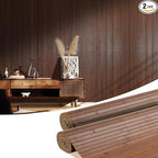 OUZUGIE 2 Pack 96x48 Inch Natural Bamboo Wall Panel – Coffee Pole Wrap Paneling by OUZUGIE