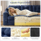 Homkdom 3 Seater Boneless Couch - Image 7