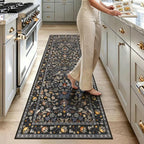 HEBE Hallway Runner Rug 2'x6', Washable Non Slip Kitchen Rug Runner | Soft Boho - Image 9