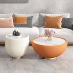 SSLine Bowl-Shape Small Coffee Table Modern Sintered Stone Top Coffee Table in - Image 8