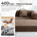 Convertible Modular Sleeper Sofa Bed, Mid Century Modern Decor Love Seat Memory - Image 10