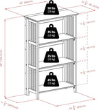 Winsome Mission Beech Wood 4-Tier Shelf - Image 3
