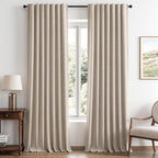 MIULEE 100% Blackout Linen Curtains by MIULEE