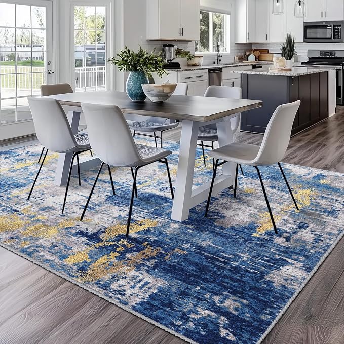 RELEANY Washable 5'x7' Abstract Area Rug - Image 4