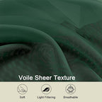 Hunter Green Kitchen Curtains 30 Inch Length Tier 2 PCS, Solid Soft Half - Image 3