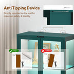 UNICOLY Display Cabinet with Glass Doors, Glass Display Cabinet with 8 Color - Image 6