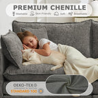 78” Modular Sectional Sofa, L Shaped Cloud Couch - Image 4