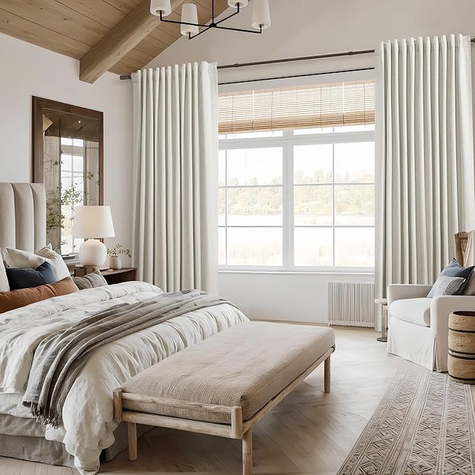 Extra Long 100% Blackout Linen Curtains - Image 8